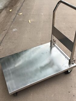 รถเข็นสแตนเลสพับได้ ขนาด 60x90 ซม. สแตนเลสหนา เกรด 304