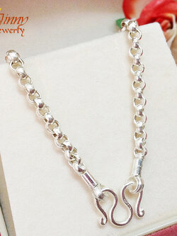 สร้อยคอเงินแท้ 92.5% สร้อยสำหรับเด็ก ลายผ่าหวาย หนัก 2 สลึงตัน (งานไทย)