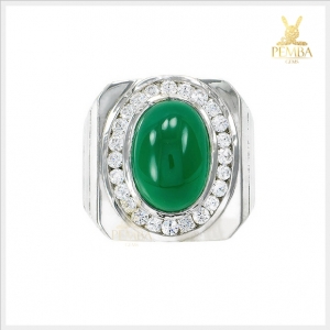 แหวนโมราแท้ เงินแท้925 ล้อมเพชรCZ งดงาม สวมใส่โดดเด่นเต็มๆ นิ้ว