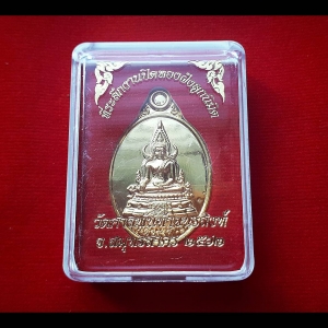 เหรียญ สมเด็จองค์ปฐม เนื้อชุบทอง (สร้างออกบูชา วัดพันท้ายนรสิงห์) ปี2562