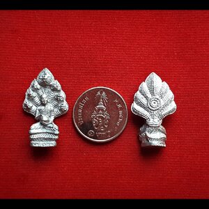 พระอุปคุต พญานาคปรก7หัว เนื้อโลหะชนวนรวมแร่ (ขนาดพกพา ห้อยคอ) #รับประกันแท้ - หลวงพ่อหนุน วัดพุทธโมกข์