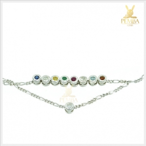 สร้อยข้อมือนพเก้าแท้ ดีไซน์มินิมอล ใส่ติดข้อมือเล็กๆ น่ารักๆ