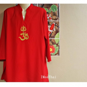 เสื้อสีแดง โอม ตรีศูล พระพิฆเนศ พระศิวะ
