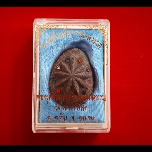 ดวงตาก้าวหน้า เนื้อผง ฝังพลอย #รับประกันแท้ - หลวงพ่อนพวรรณ วัดเสนานิมิตร อยุธยา