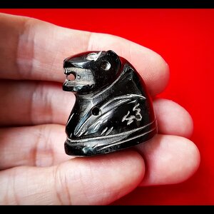 เสือ เขาควาย ตัวใหญ่(แกะสลักจากเขาควายแท้ บรรจุอุดกริ่งในตัวเสือ) - หลวงพ่อกวย วัดโฆสิตาราม(วัดบ้านแค) จ.ชัยนาท ปี2561 - #สร้างและปลุกเสกจากวัดโฆสิตาราม #รับประกันแท้