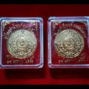 เหรียญทำน้ำมนต์ หลวงพ่อหนุน วัดพุทธโมกข์ เนื้อชุบทอง ปี2556 #รับประกันแท้