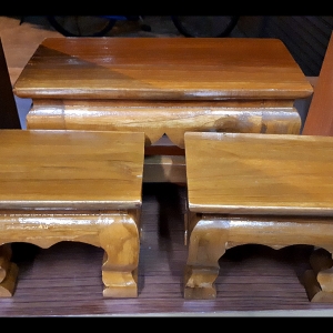 โต๊ะหมู่บูชา 3 ตัว ไม้สัก