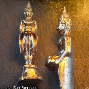 หลวงพ่อร่มไทร(พระพุทธรูปปางอุ้มบาตร) เนื้อนวะโลหะ มหาชนวน