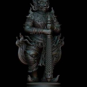 รูปหล่อ ท้าวเวสสุวรรณ สีดำ (สูง 9นิ้ว) เนื้อโลหะ ปี2565 #รับประกันแท้