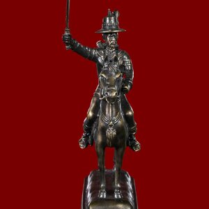 รูปหล่อ สมเด็จพระเจ้าตากสินมหาราช ทรงม้า (ขนาดสูง3นิ้ว) เนื้อทองเหลืองรมดำ