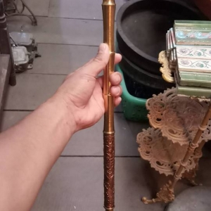 ไม้คฑา ไม้เท้า ไม้ตะพด ทำจากทองเหลือง (ยาว85ซม)