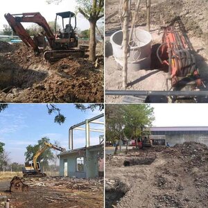 โค่นต้นไม้ โทร 098-4693941 แม็คโครให้เช่า ขุดสระ วางท่อ ถมที่ รื้อป่า แย๊กปูน ทุบปูน ทำรั้ว วางเสา