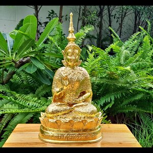 รูปหล่อ พระสุนทรีวาณี(พระสรัสวดี) วัดสุทัศน์ เนื้อทองเหลือง ปิดทองแท้ (ขนาดหน้าตัก5นิ้ว สูง12นิ้ว) #รับประกันแท้