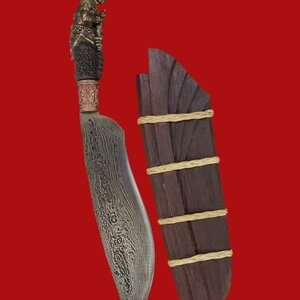 มีดหมอ มงคลฟ้าครอบจักรวาล (ใบมีดตีจากเหล็กอาถรรพ์300ชั้น) หัวด้าม-ท้าวเวสสุวรรณ เนื้อสัตตะโลหะ (ปลอก-ไม้สาธร รัดหวาย4เส้น) ปี2564-2565 #ปลุกเสก9พิธี #รับประกันแท้