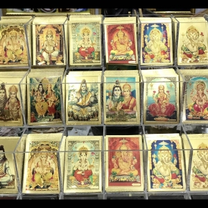 รูปภาพ แผ่นทอง กันน้ำ ลงลายพระพิฆเนศ แผ่นเล็ก ขนาดนามบัตร ( ขายปลีก ขายส่ง )