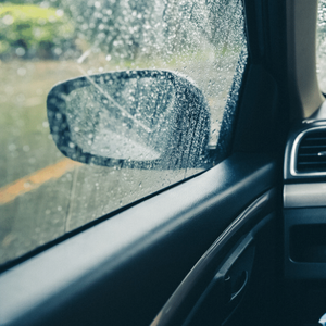 วิธีการขัดคราบน้ำบนกระจกรถยนต์