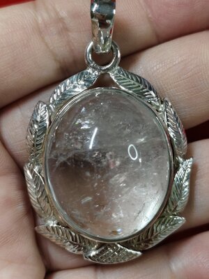 #จี้แก้วโป่งข่าม(แก้วกาบเงินลอยประกายรุ้ง) รหัสC-022