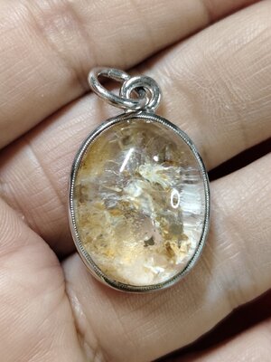 #จี้แก้วโป่งข่าม(แก้วกาบเงินกาบทอง) รหัสC-013