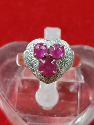 #แหวนทับทิมเนื้อแก้ว รหัสR-0061