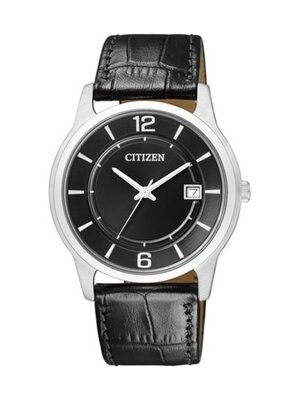 Citizen BD0021-01E Black Dial Black Leather Strap Analog Men's Casual Watch