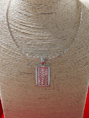 โช๊คคอพร้อมจี้สานเงินแท้