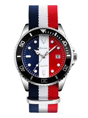 Gotzila Watch นาฬิกาแฟชั่นผู้ชาย และ ผู้หญิง Casual กันน้ำ สายผ้าไนลอนหลายสี ระบบควอตซ์ รุ่น GN-01R (Red,White, Blue)