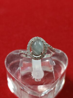 #แหวนแก้วโป่งข่าม(แก้วฟ้า)อ.เถิน รหัสR-0056