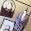 ผ้าพันคอ l ผ้าคลุมไหล่ l chiffon scarf สีม่วง ลาย monogram