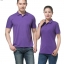 P6012004 เสื้อฟอร์มพนักงาน เสื้อยืดปกโปโล เสื้อโปโลสีม่วง P6012004