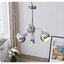 โคมไฟแขวนเพดานสีเงิน Chrome โป๊ะโคมทรงกลมเปิดปาก [HS5232]