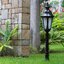 โคมไฟสนาม-เสาไฟสนามสไตล์ยุโรปสีดำสูง 95CM กระจกลายฝ้า [ESO-95]