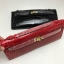 กระเป๋า hm clutch kelly cut croc skin 31 cm สีแดง ลายหนังจระเข้