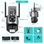 ICSEEกล้องรักษาความปลอดภัย4K WiFi เลนส์คู่8MP, กล้องรักษาความปลอดภัยกันน้ำกล้องวงจรปิดเฝ้าระวังวิดีโอตำรวจไฟเตือนกล้อง IP