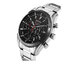 Karnvera Shop นาฬิกาข้อมือผู้ชาย Seiko Black Dial Stainless Steel Mens Watch SSB089P1