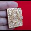 นก สาริกาคู่ หลังยันต์หน้าผากพระอินทร์ เนื้อผง(สีชมพู ปัดหน้ากากทอง) (หลังจารเขียนยันต์ด้วยมือ) #รับประกันแท้ - พระอาจารย์สุริยัณ วัดป่าฉัพพรรณรังสี จ.ชัยภูมิ
