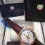 นาฬิกา Tag Heuer รุ่น Grand Carrera Calibre 36 Caliper 36 Caliper สี Pink Gold สายหนังสีน้ำตาล หน้าปัดสีขาว