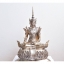 รูปหล่อ พระพุทธรูป พระจักรพรรดิ์ ปางทรงเครื่องพระจักพรรดิ์ (เนื้อทองเหลือง ขัดเงาเงิน หน้าตัก 8-9นิ้ว)