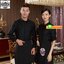 เสื้อฟอร์มพนักงานต้อนรับ เสริฟร้านอาหารหม้อไฟชาบู F6602001 เทา ดำ L-4XL