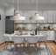 โคมไฟแขวนเพดาน Modern Minimalist 40x18cm มีแผ่นไม้ [341601]
