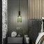 โคมไฟแขวนเพดานแก้วมีจีบด้ามสีทอง [CASA015]