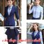 ชุดสูทพนักงานออฟฟิค เรียบหรูดูดีมีสไตล์ TO6404001 น้ำเงิน,ดำ S,M,L,XL,XXL,3XL,4XL,5XL