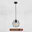 โคมไฟแขวนเพดานเหล็กดัดทรงกลมขนาดเล็กสีดำสไตล์ลอฟท์ 18cm [GYF-8023]