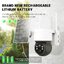 【360° Electric rotation】Solar กล้องวงจรปิด360 wifi กล้องพลังงานแสงอาทิตย์APP: Icsee /WIFI 5MP กล้องวงจรปิด Solar HD 1920P Wireless Camera สัญญาณเตือนการตรวจจับ PIR ของมนุษย์