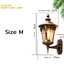 โคมไฟติดผนังภายนอก Lantern Style คลาสสิกยุโรป ตัวโคมโทนสีบรอนซ์ทองพร้อมกระจกลายหยดน้ำ [VC-79]