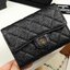กระเป๋าสตางค์ cn boy caviar skin medium wallet สีดำใบกลาง 15 cm