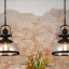 โคมไฟแขวนเพดานกระจกใสโครงสีดำ Iron Glass [GB3137]