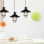 โคมไฟห้อยเพดาน Industrial Loft สีดำ เหล็กดัดครอบแก้ว
