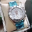 นาฬิกา Rolex รุ่น Yacht Master II กรอบนูนสีเงิน สายเลสสีเงิน หน้าปัดสีขาว
