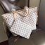 กระเป๋า l neverfull mm damier azur สีขาว