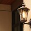 โคมไฟติดผนังภายนอก Lantern Style คลาสสิกยุโรป ตัวโคมโทนสีบรอนซ์ทองพร้อมกระจกลายหยดน้ำ [VC-79]